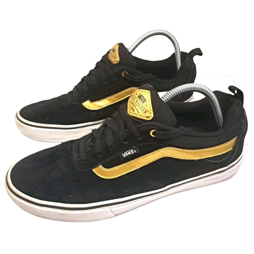 Vans Kyle Walker Pro Black & Metallic Gold Shoe Mens 11 Streetwear Rare Casual